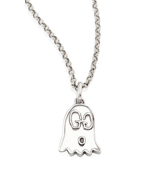 gucci ghost necklace sterling silver.